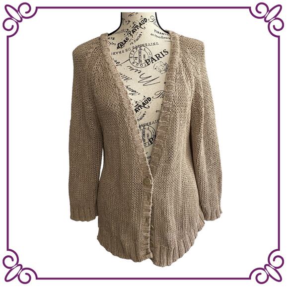 Lane Bryant Sweaters - Lane Bryant Button Front Long Sleeve Loose Knit Cardigan Sweater Large